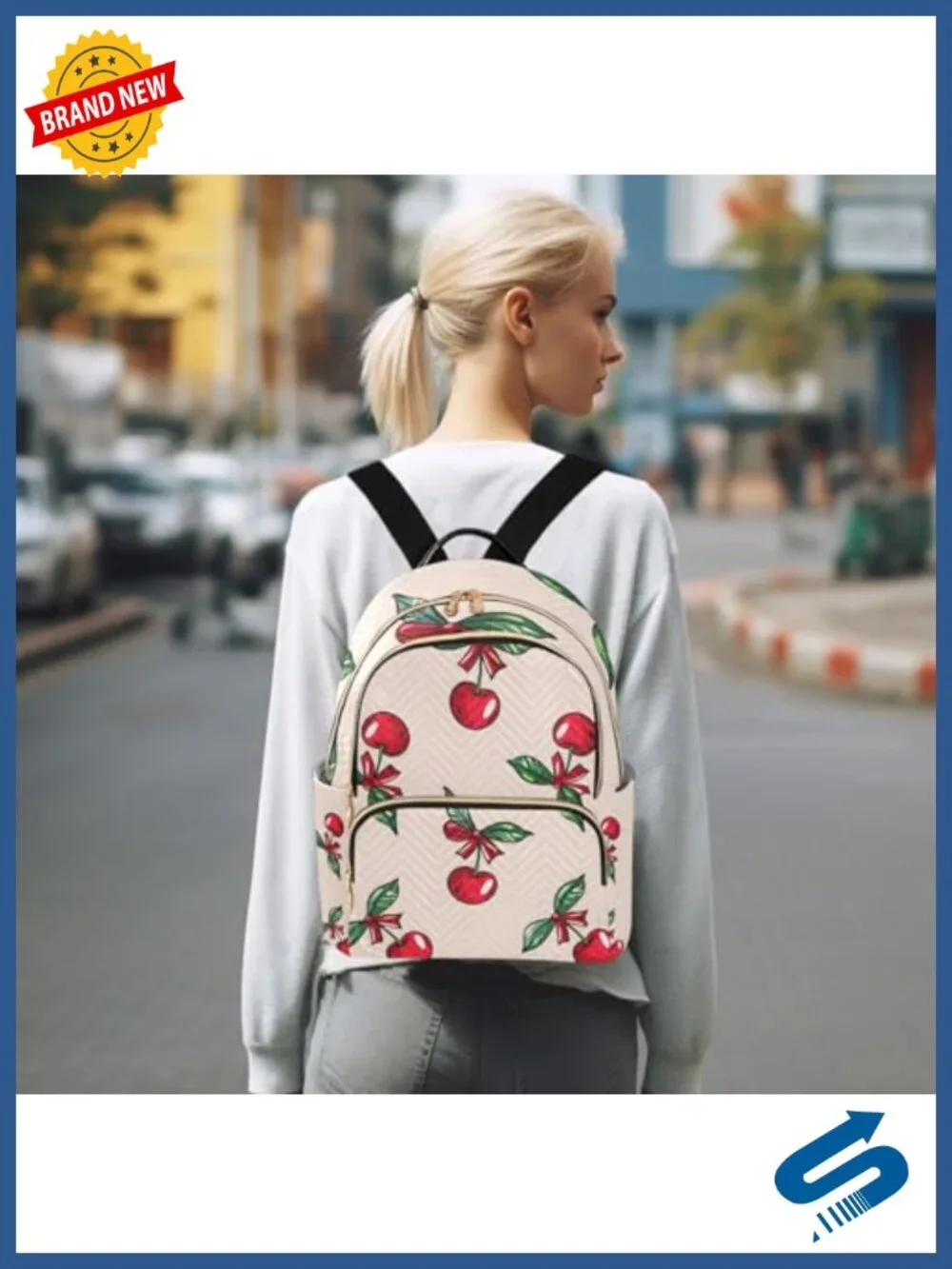 Small Backpack Purse - Retro Daypack Shoulder Bag, Lightweight Travel Backpack